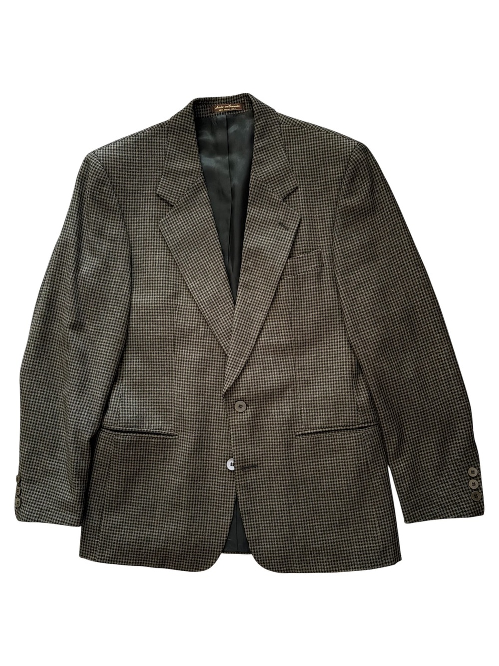 Cachet Men's Houndstooth Sport Coat Blazer - Brown & Black